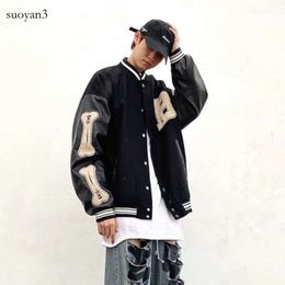 High Coat Spring and Autumn Casual Hip Hop New Baseball Suit Men's Loose Street Jacket Student Trend