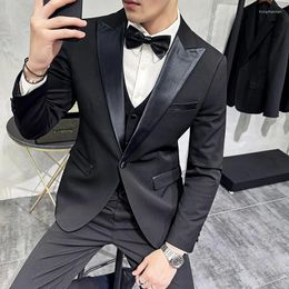 Men's Suits 2023 Senior Sense Of Marriage (suit Vest Trousers) Wedding Suit Fashion Handsome Dress Tasto A Button 3/2 Sets