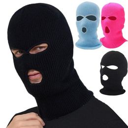 Cycling Caps & Masks Outdoor Ski Mask Knitted Face Neck Cover Winter Warm Balaclava Full Skiing Hiking Sports Hat Cap Windproof275a