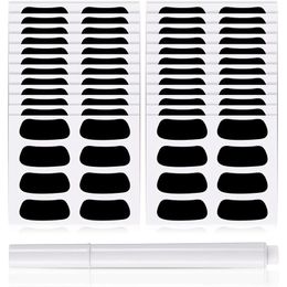 Party Decoration Waterproof Sports Black Baseball Eye Strip Label Sticker Face With 1 White Pen For Football Softball Lacrosse Fans On Game