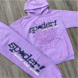 Men's Hoodies Sweatshirts Purple Sp5der 555555 2023ss Pullover Men Women Young Thug Spider Web Star Letter 14221443 KZQ5