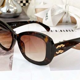 Designer Channell Sunglasses Chanels Style Box Spicy Girl Super Cool Women's Glasses Uv Resistant Advanced Sense Black