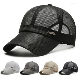 Ball Caps Canada Summer For Men Letter Mesh Baseball Cap Sports Sun Visor Breathable Snap Back Hat Male Outdoor Stylish Simple Solid Kpop