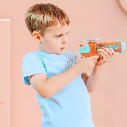 Revolver Desert Eagle Children Can Not Shoot Toy Gun Projection Pistol Smart Launcher Rotating with Sounds Lights for Kids Gifts