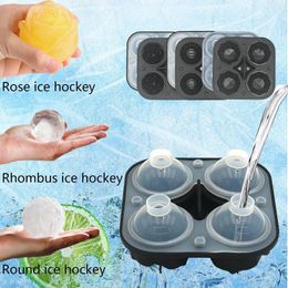 Baking Moulds Ice Ball Maker Silicone Rose Shape Mould 3D Big Large Round For Cube Tray Whiskey