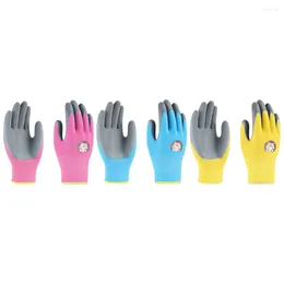 Disposable Gloves 3 Pairs Puncture-proof Work Durable Cut Resistant Garden Weeding Pruning Kids Gardening Protection