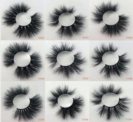 25mm Real Mink lashes Fluffy False Eye Lash Handmade Dramatic Curly Lashes 3D Mink eyelashes 10 pairs2620089