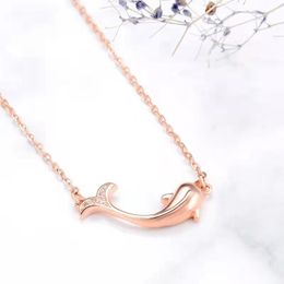 Nail Art Decorations Dolphin Necklace Female Light Luxury Niche Design Sense Pendant Elegant Temperament Clavicle Chain Jewelry