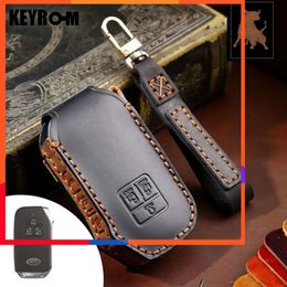 New Car Key Case for Kia 7 Button K5 Sorento Sportage R Stinger Carnival EX SX Fiesta Leather Car Romote Key Fob Cover key chain