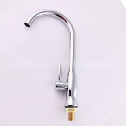 Kitchen Faucets Single Cold Sink Faucet Household Vegetable Basin Large Curved Simple