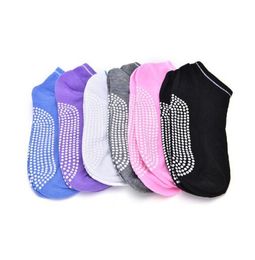 Yoga Socks Non Slip Massage Ankle Women Pilates Fitness Colourful Toe Durable Dance Grip Exercise Printed Gym Dance Sport socks FFA8452418