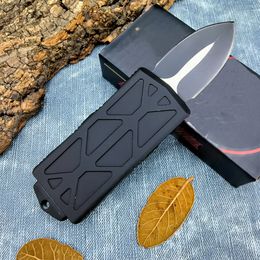 NEW Microt 157-1T Exocet Tactical Money Clip Double Action Automatic Knife 1.98" 440C blade Black Zinc alloy Handles Mini Outdoor Combat AUTO pocket Knives 3300 3200