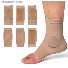 Ankle Support 2pcs Ank Heel Elastic Protection Sock For Foot Protection of Achils Tendon and Lace Bite Compression Padded Skate Seve Q231124