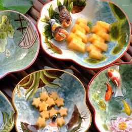 Plates European Pastoral Ceramic Duck Fruit Bowl Tea Table Snack Candy Dessert Plate Tabletop Key Jewellery Trinket Organiser