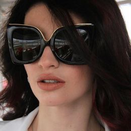 Sunglasses Fashion Butterfly Oversized For Lady Designer Cat Eye Women Trend Glasses Uv400