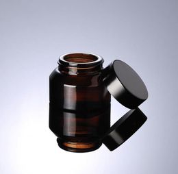 100pcs 50g Amber Glass jars bottle 50ml Cream jars, Skin Care Cream bottles, Dark Glass Cosmetic Containers