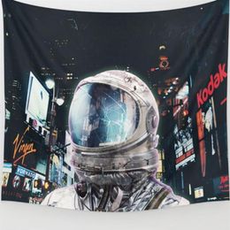 Space Astronaut Tapestry Wall Hanging Art Banners Flags Bedroom Dorm Sofa Background Decoration Retro Spaceman Printed Canvas Beac2520