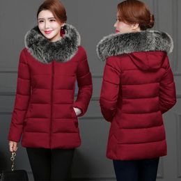 Women's Down Parkas Big Fur 2023 Autumn Hooded Short Coats Warm Winter Parka Jacket Ladies clothing Women Jackets Padded Plus size 6XL 231123