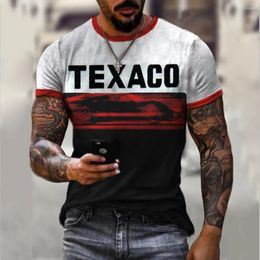 Men's T Shirts Summer Vintage T-Shirt Casual 3d Biker Riding Short Sleeve Oversized Breathable Streetwear Car Culture Male Shirt Tops