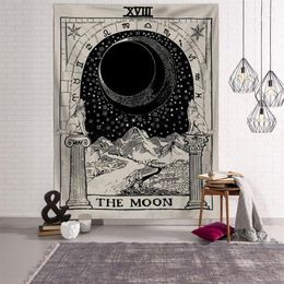 Tarot Card Tapestry Wall Hanging Astrology Divination Bedspread Beach Mat Tapiz Witchcraft Wall Cloth Tapestries12216