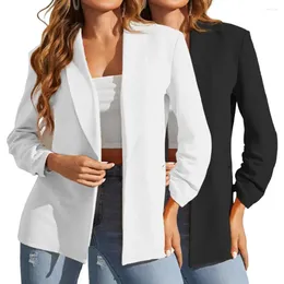 Women's Suits Long Sleeve Women Jacket Solid Colour Stylish Office Elegant For Fall/spring Business