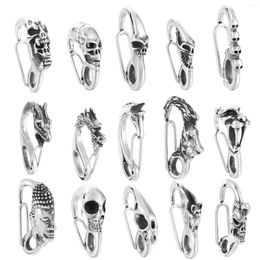 Keychains Multiple Options Punk Buddha Animal Skull Bone DIY Custom Keychain Carabiner Jewellery Accessories Making Clips Key Hook