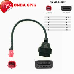 New Honda 4 Pin/6 Pin To 16PIN OBD Motorcycle Cable Suitable for Honda Motorcycle Adapter Cable Diagnostic Tools