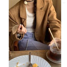 Women's Suits Explosive Deerskin Velvet Suit Jacket Casual Temperament Design Sense Niche Senior Women