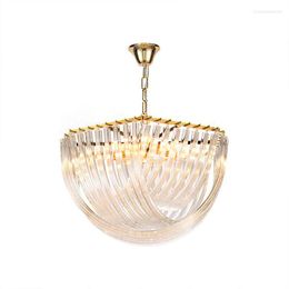 Chandeliers Trevi Murano Chandelier Postmodern Gold Metal Clear Glass Light Fixtures For Living Dining Room Home Foyer Bedroom