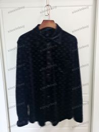 xinxinbuy Men designer Tee t shirt 23ss velvet emboss letter short sleeve cotton women Black yellow blue S-XL