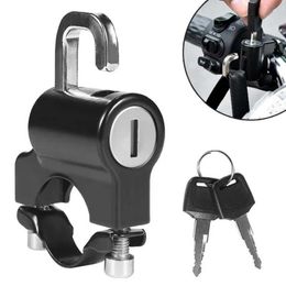 Anti-theft Helmet Lock Handlebar Mount Motorcycle Electric Motorbike Universal Security Metal 22mm-26mm with Keys Set