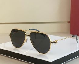 Gold Dark Gray Vintage Pilot Sunglasses for Men Fashion Glasses gafas de sol Designers Sunglasses Shades Occhiali da sole UV400 Eyewear with Box