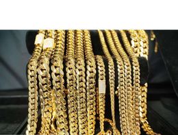 Anhänger Halsketten Großhandel CHOKER 18K Gold Custom Gold Cuban Link Kette 24k Gold Kubaner Miami Kette 20mm Designer Kupfer Cuban Kette Halskette Mann Geschenk