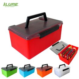 Fishing Accessories Fishing Storage Boxes Minnow Squid Jig Hard Bait Container Sea Egi Box Plastic Organiser Lure Tool Storage Case Fishing Tackle 231123