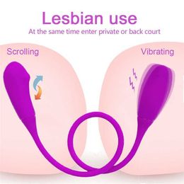 Nxy Eggs Double Vibrating Egg Bendable Penetration Vibrator Vaginal Balls Machine Anal Butt Plug Adults Sex Toys for Women Couple Two 2023 1124