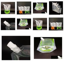 Water Bottles Doypack 250Ml 350Ml 420Ml 500Ml Plastic Stand Up Spout Liquid Bag Pack Beverage Squeeze Drink Pouch Sn1739 Drop Delive Dh3Qv