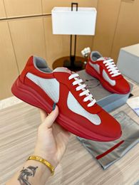 Perfect Lightweight Americas Cup Sports Shoes Patent matte Leather & Nylon Top Brand Sneakers Mens Skateboard Mesh Runner Casual Outdoor Walking