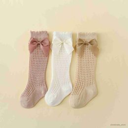 Kids Socks New Summer Infant Baby Socks Girls Newborn Mather Kids Cute Children's High Knee Bow Socks Toddler Non Slip Long Socks Cotton