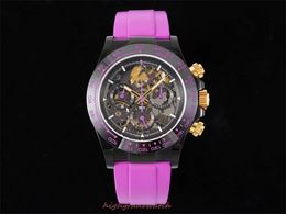 GET new hollowed out watch 4130 movement rubber strap sapphire mirror mens watches