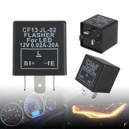 12V 3 Pin CF13 CF14 JL-02 Electronic Car Flasher Relay to Fix LED Light Turn Signal Hyper Flash Blinking