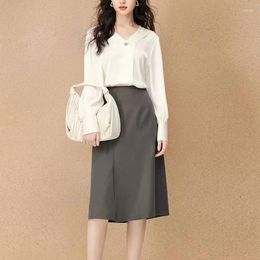 Skirts Half Length Skirt For Women With A Design Sense Elegant And Slimming Look Covering The Crotch BAI Paired Mid