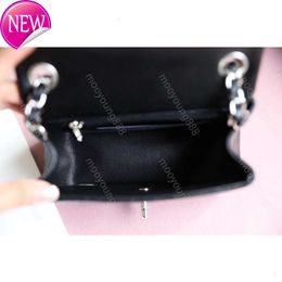 Shoulder Bags 10A Top Tier Quality Mini Square Flap Bag Designers Womens Real Leather Caviar Lambskin Classic Black Purse Quilted Hangbags Crossbody GH
