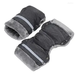 Stroller Parts Gloves Winter Mittens Hand Muffs With Reflective Strips Extended Waterproof Warm