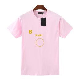 Designer T Shirt Womens Clothing Mens Design Button Short-sleeve Luxury Weight Cotton 210G Letter Print XS-2XL Wholesale Pairs Price 10% Off 8VLD