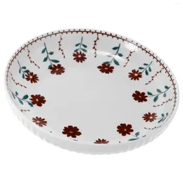 Dinnerware Sets Small Dessert Plates Salad Appetiser Ceramic Kitchen Decorative Dish Floral Pattern Dinner