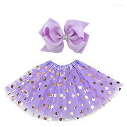 Stage Wear Tulle Skirt For Girl Bow Ballet Dress Up Colorful Party Performance Hair Accessories Prop Cosplay Halloween Carnival Birthday