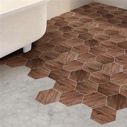 Waterproof Bathroom Floor Stickers Peel Stick Self Adhesive Floor Tiles Kitchen Living Room Decor Non Slip Hexagon Decals1283S