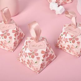 Gift Wrap 5pc Wedding Box Birthday Party Event Baby Shower Decor Cherry Blossom Candy Pink Chocolate Packaging