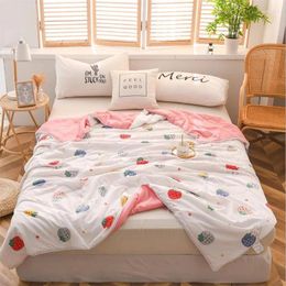 Blankets Summer Washed Quilt For Kids Air-Conditioner Room Soft Thin Quilting Blanket Sofa Children Bed Cover