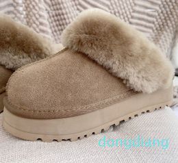 Boots Designer Fur Sheepskin Tazz Booties for Women Australia Ultra Mini Platform Snow Boot fallow Winter